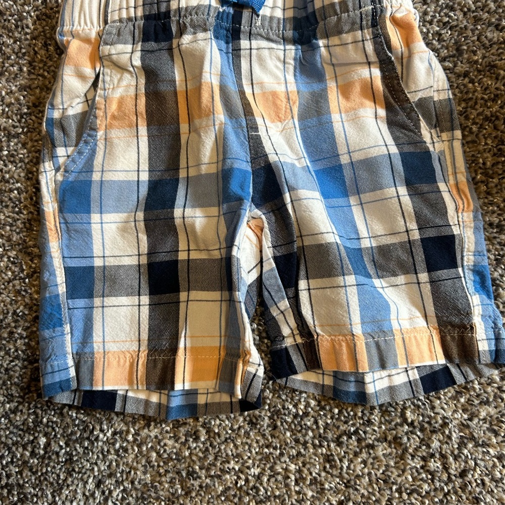 Nautica Blue and White Plaid Shorts
